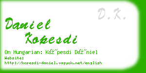 daniel kopesdi business card